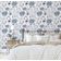 Papel de Parede Adesivo Vinílico Impermeável com Estampa de Folhas Azuis para Paredes e Armários - S4Sassy 63,5 cm (L) × 304,8 cm (C) / Azul - Vinil Liso