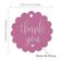 Etiquetas de Papel 'Thank You' para Lembrancinhas de Chá de Noiva com Foil para Artesanato e para Pendurar - Inkdotpot 100 Etiquetas Metalizadas / Rosa - Prata