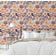 Papel de Parede Floral Hibisco Tropical, Laranja, Vinil Autoadesivo, Revestimento Decorativo, Fácil DIY para Quarto e Sala - S4Sassy 63,5 cm (L) × 914,4 cm (C) / Laranja - Vinil Texturizado