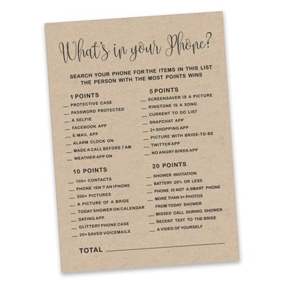 Cartões Quadrados Kraft Rústicos em Branco para Preencher, Lote de 50 Unidades para Chá de Noiva e Despedida de Solteira - Inkdotpot 12,7 Cm × 17,78 Cm / Bege - O Que Tem no Seu Celular