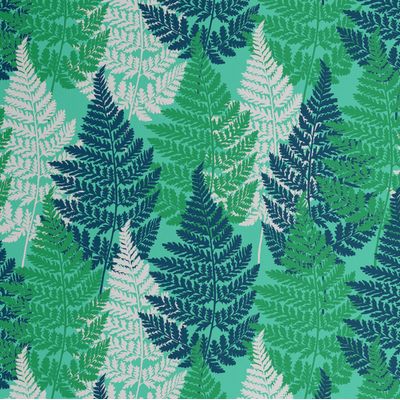 Papel de Parede Adesivo Decorativo, Folhagem de Samambaia, Vinil Impermeável, Verde, Removível - S4Sassy 63,5 cm (L) × 304,8 cm (C) / Verde - Vinil Liso