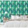 Papel de Parede Adesivo Decorativo, Folhagem de Samambaia, Vinil Impermeável, Verde, Removível - S4Sassy 63,5 cm (L) × 152,4 cm (C) / Verde - Vinil Texturizado