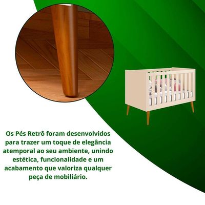 Berco Noah Retro Areia Fosco - Moveisaqui