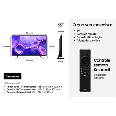 Samsung Smart TV 55" Crystal UHD UN55U8600FGXZD 4K