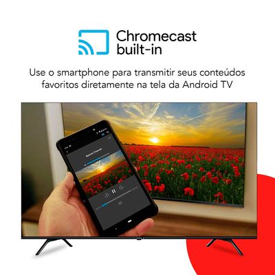 Smart TV AIWA 55” Android 4K Borda Ultrafina Dolby Vision&Atmos AWS-TV-55-BL-01-A