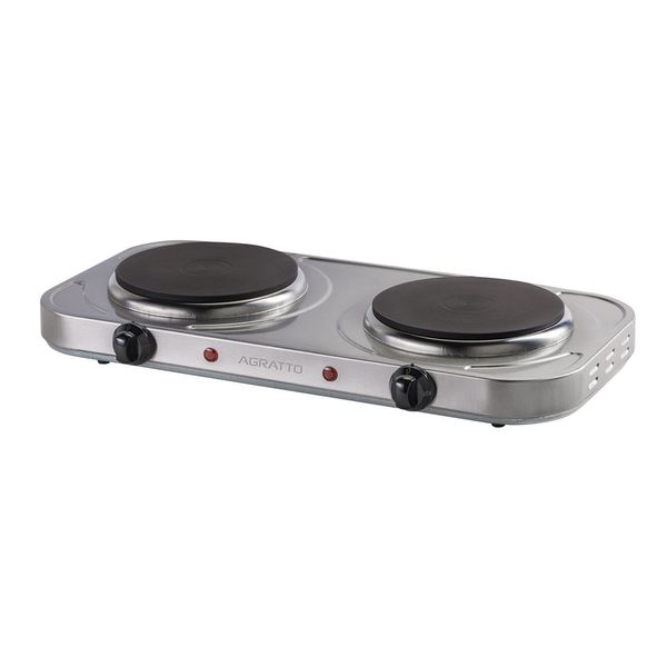 Fogão de Mesa Elétrico 2 Bocas Agratto FM-02 Inox 220V 2000W