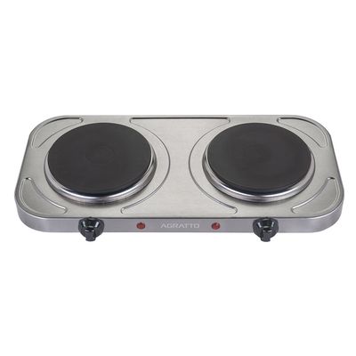 Fogão de Mesa Elétrico 2 Bocas Agratto FM-02 Inox 220V 2000W