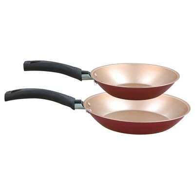 Conjunto 2 frigideiras  francesa 16/20cm AA Cereja com Creme Luz