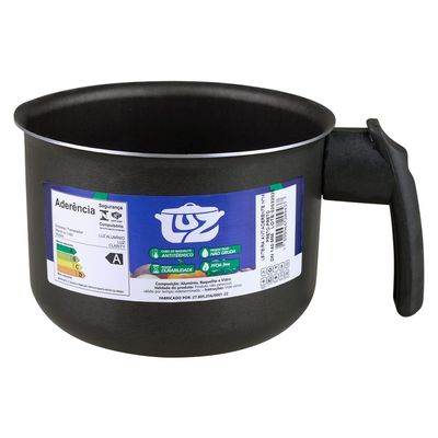 Leiteira 14 cm AA Preto Luz