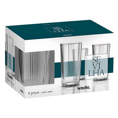 Conjunto de 6 Copos 395ml Sevilha LD Nadir