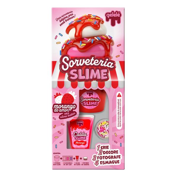 Slime Gelelé Sorveteria Morango do Amor Doce Brinquedo