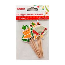 Kit Topper Sertao Encantado 10UND 5CM Sortido CV255504 PLAY&FUN
