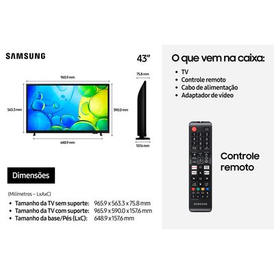 Samsung Smart TV 43" FHD UN43F6000FGXZD F6000F
