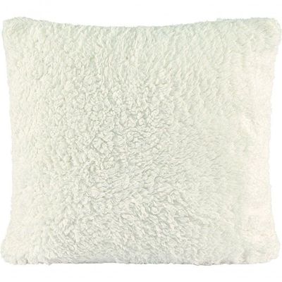 Capa De Almofada Decorativa Alasca 1 Peça Tecido Manta Sherpa 180g/m² 100% Poliéster - Marfim