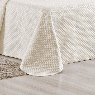 Kit Cobre Leito Bouti Mavie Geométrico Queen 3 Peças 100% Poliéster - Marfim