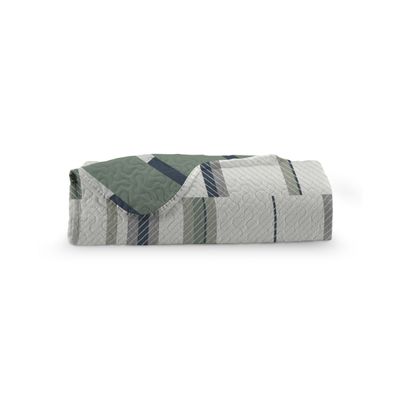 Colcha Dupla Face Queen 150 Fios Camesa Verde UN / Verde