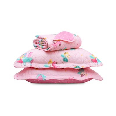 Kit Cobre Leito Casual Kids Casal Appel Rosa UN / Rosa