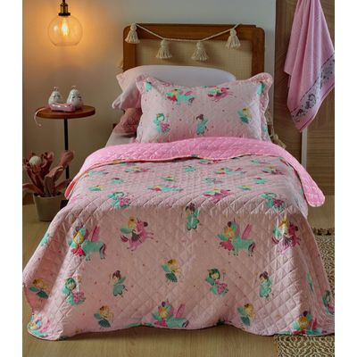 Kit Cobre Leito Casual Kids Casal Appel Rosa UN / Rosa