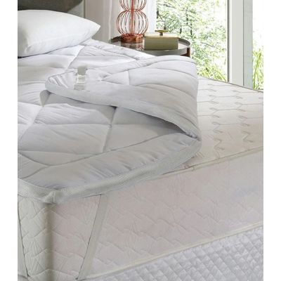 Pillow Top Super Volumoso Casal Lar e Lazer Branco UN / Branco