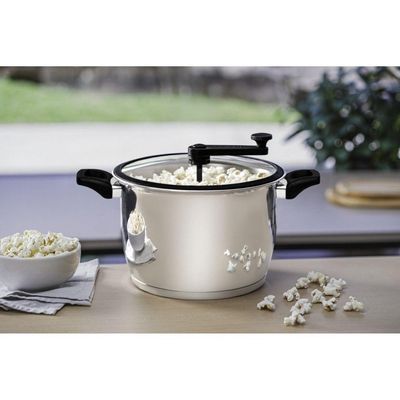Pipoqueira Allegra Indução 22 Cm 5,6 L Em Aço Inox Com Fundo Triplo Tramontina 62658/220