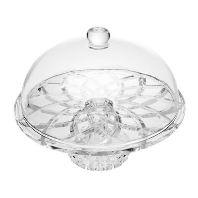 Boleira De Vidro Com Pé E Tampa Deli Diamond 30 Cm Lyor