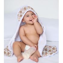 Toalha Com Capuz Bebê Vivaldi Rosa