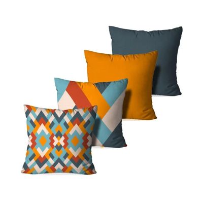 Kit 4 Capas Para Almofadas Wevans Cinza UN / Cinza