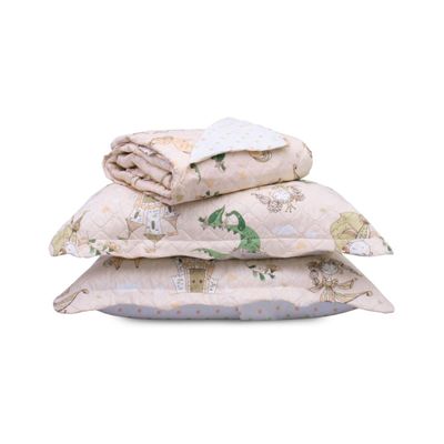 Kit Cobre Leito Casual Kids Casal Appel Rosa UN / Rosa