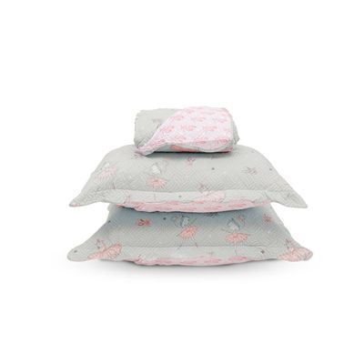 Kit Cobre Leito Casual Kids Casal Appel Cinza UN / Cinza