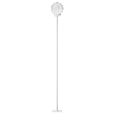 Poste para Jardim Praça Alumínio Luminária Iluminação Externa 1,98m Global Dital sem Globo