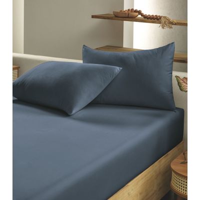 Jogo De Cama Solteiro Toque Acetinado Altenburg Azul UN / Azul