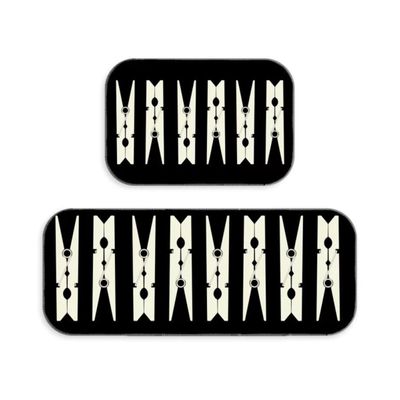 Jogo De Tapetes Para Lavanderia Wevans Preto UN / Preto