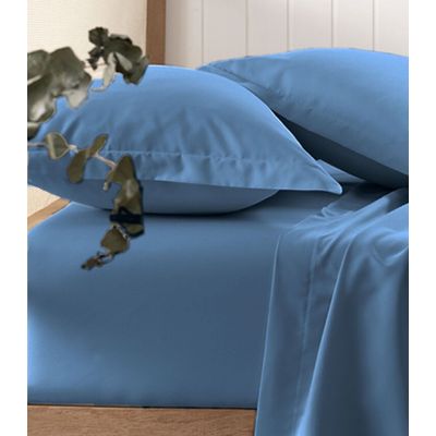 Lençol Toque Acetinado Solteiro Altenburg Azul UN / Azul