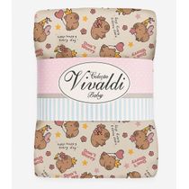 Manta Dupla Face Baby Vivaldi Rosa