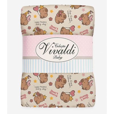 Manta Dupla Face Baby Vivaldi Rosa UN / Rosa