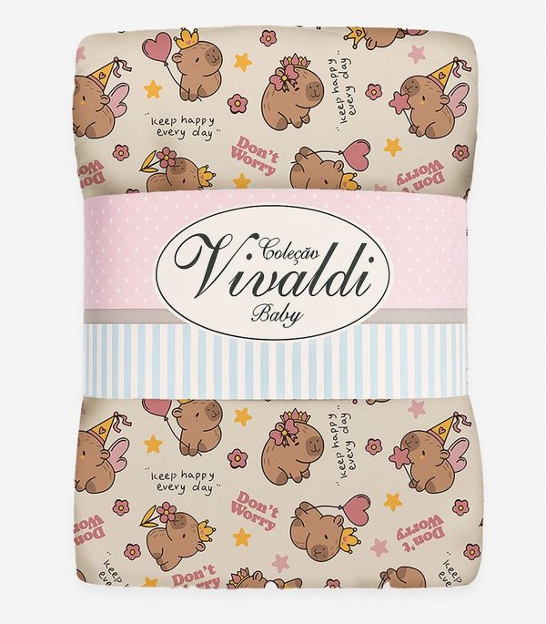 Manta Dupla Face Baby Vivaldi Rosa UN / Rosa