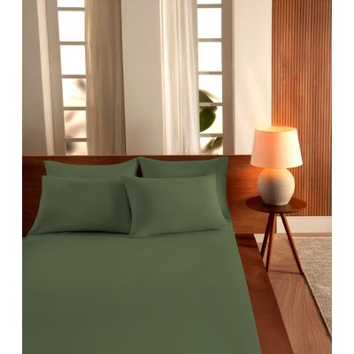 Jogo De Cama King Malha 3 Peças Liso Vivaldi Verde UN / Verde