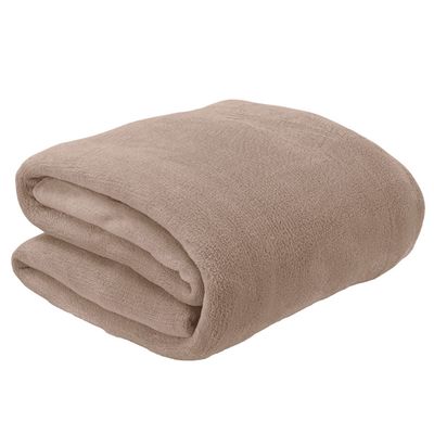 Manta Fleece Lisa Casal Bege - Andreza