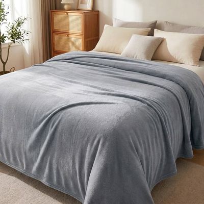 Manta Fleece Lisa Queen Cinza - Andreza
