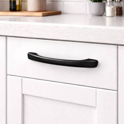 Kit 25 Puxadores Alça Reale para Móveis 96 Preto Bigfer Gavetas Portas Cozinha Armários
