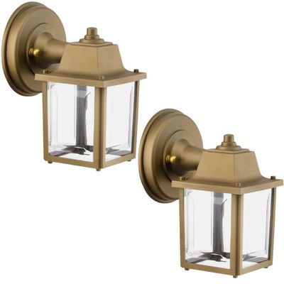 Kit 2 Arandelas Vintage Ouro Velho Luminárias Externas e Internas de Parede E27 Bivolt Dital Bivolt