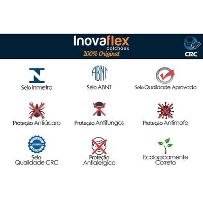 Cama Box Baú Queen + Colchão Ortopédico Inovaflex Comfort Premium