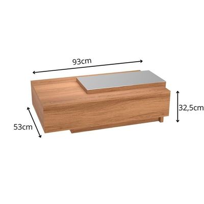 Mesa De Centro Movelove Milão Com Espelho Jequitibá
