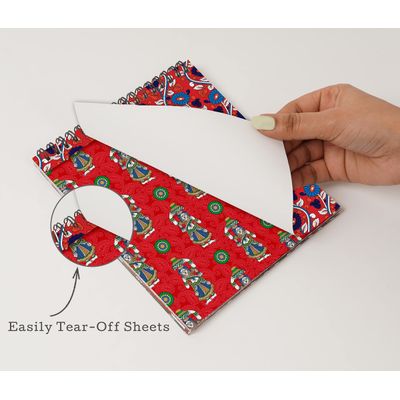 25 Folhas Papel Kalamkari para Scrapbook Lado Único, Cartão Colorido para DIY, Fundo Decorativo, Papel para Diário - Inkdotpot 15,24 Cm × 15,24 Cm / Multicolorido