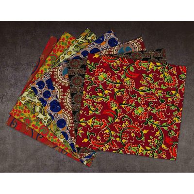 25 Folhas Papel Kalamkari para Scrapbook Lado Único, Cartão Colorido para DIY, Fundo Decorativo, Papel para Diário - Inkdotpot 15,24 Cm × 15,24 Cm / Multicolorido