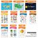 Cartazes Educacionais para Ensino Fundamental, Kit 25 Pôsteres Laminados: Mapas EUA e Mundo, Sistema Solar, Matemática e Mais - Traceease 27,94 Cm × 43,18 Cm / Multicolorido