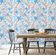 Vinil Autoadesivo Removível Azul com Estrelas-do-Mar e Conchas Divertidas para Banheiro, Lavanderia e Closet - S4Sassy 63,5 cm (L) × 609,6 cm (C) / Azul - Vinil Texturizado