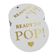 Etiquetas de Papel Metalizado para Pendurar 'Prontas para Estourar' em Lembrancinhas de Chá de Bebê - Inkdotpot 100 Etiquetas Metalizadas / Branco - Dourado