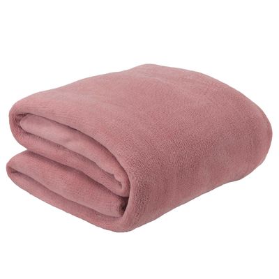 Manta Fleece Lisa Solteiro Rosa - Andreza