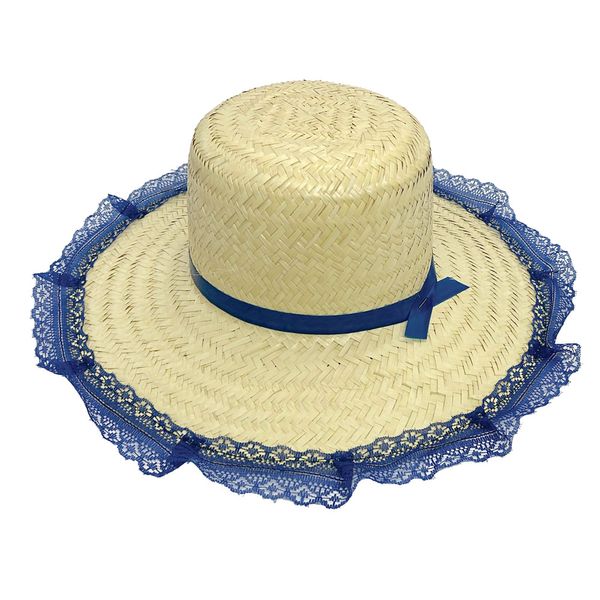 Chapeu de Palha Brasilia com Renda - Adulto